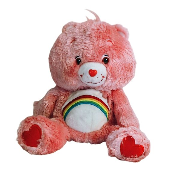 Care Bears Cheer Bear 13" Plush Fluffy & Floppy Stuffed Toy 2005 - Picture 1 of 6